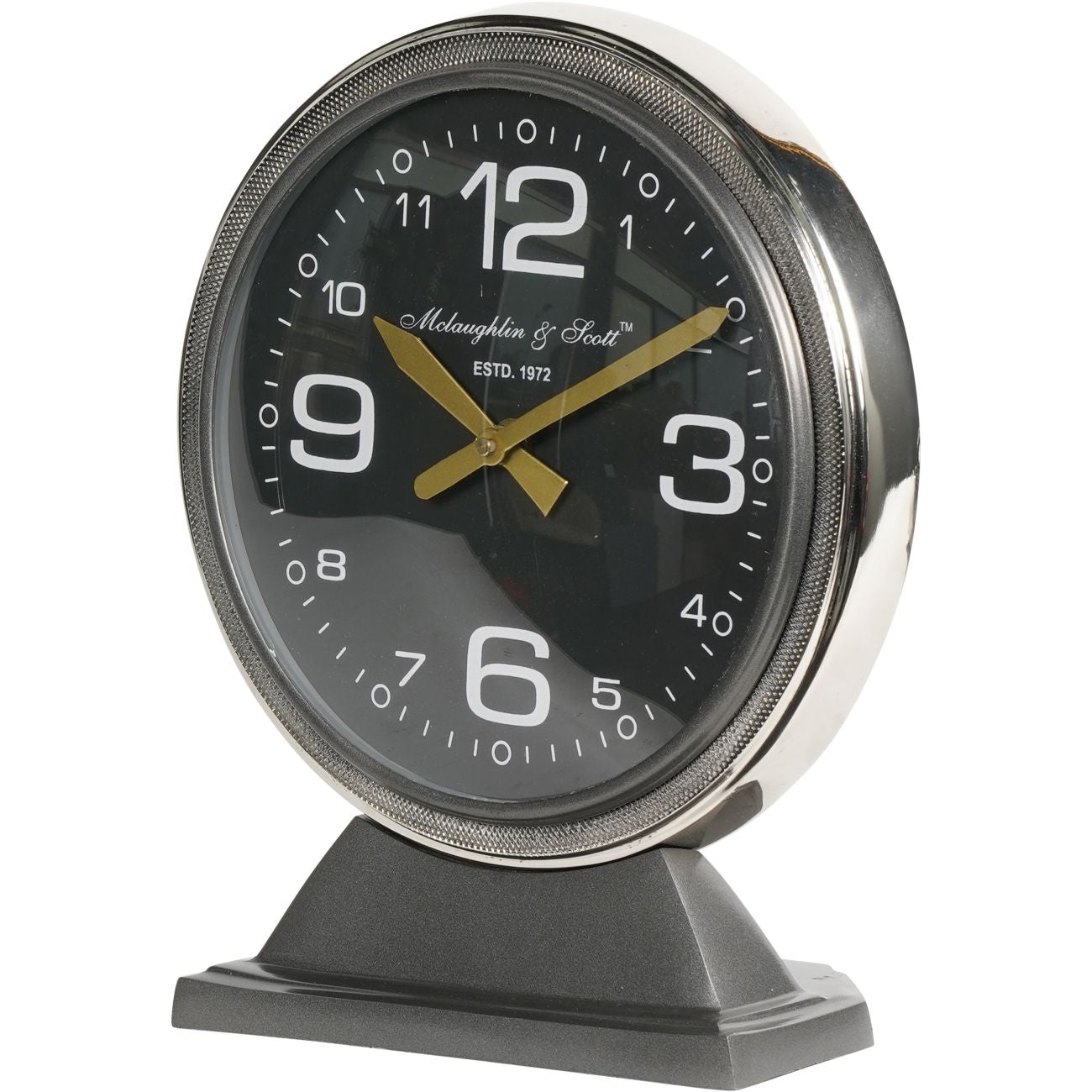 Aviation Grey Mantel Clock Large